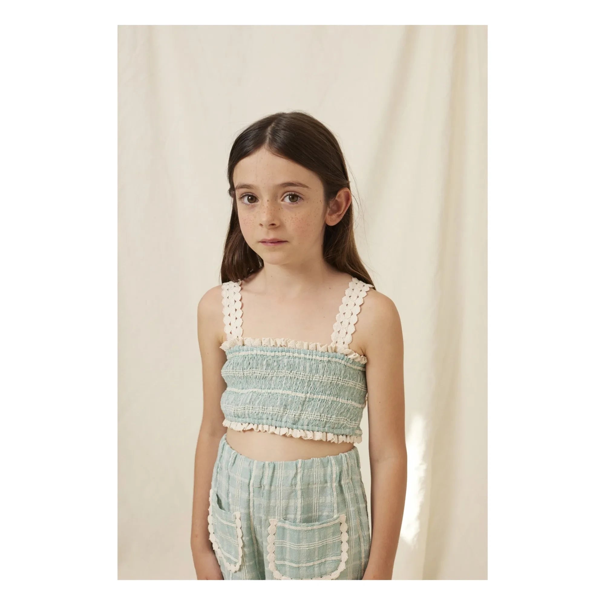 Bebe Organic - Mia Gathered Top | Blue Green