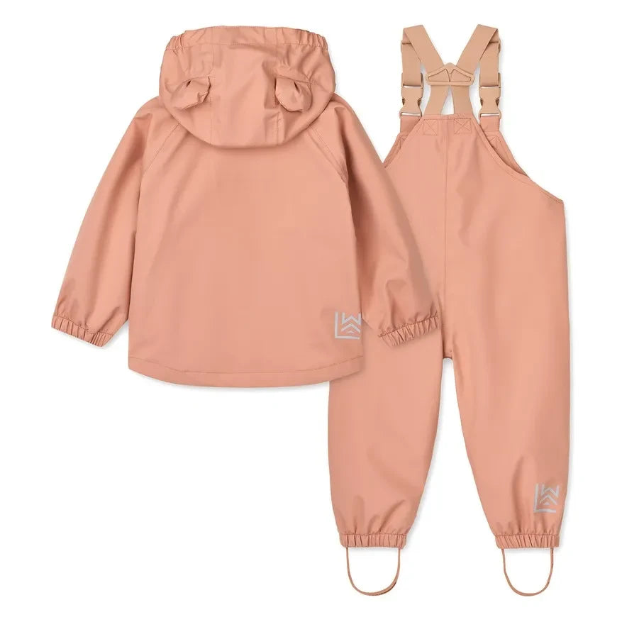 Liewood - Manu Color-Blocked Rainwear Set Made from Recycled Fibers | Pink