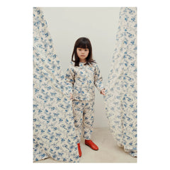 Emile et Ida - Floral Pattern Quilted Pants | Ecru