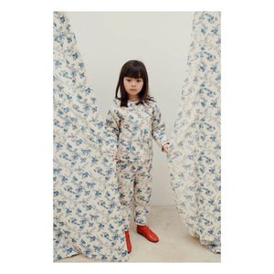 Emile et Ida - Floral Pattern Quilted Pants | Ecru