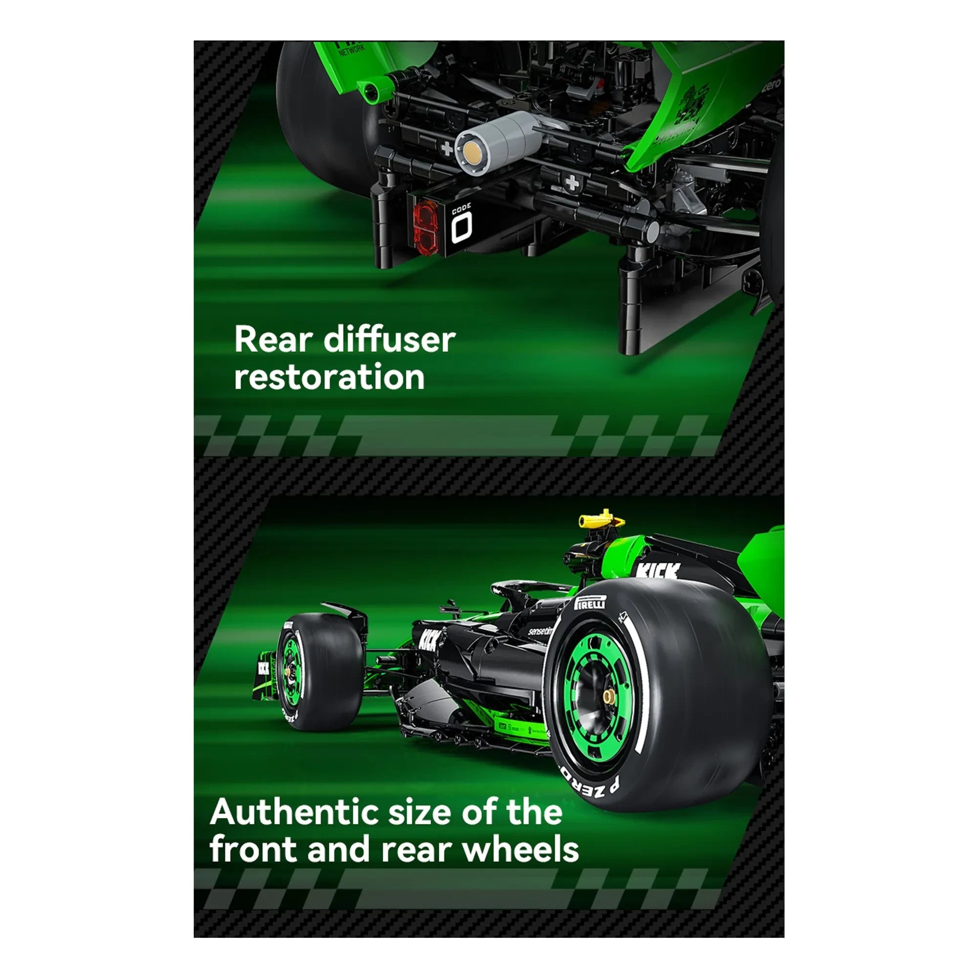 Cada - Build Kit 1:8 - KICK Sauber F1 Team C44 2024 - 2,553 pieces
