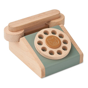 Liewood - Selma Klasik Ahşap Telefon | Yeşil