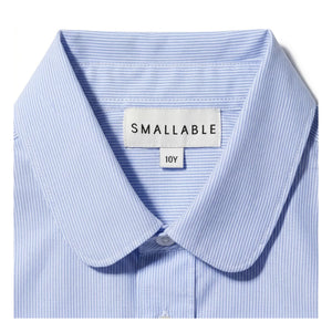 Smallable Kid - Clara Striped Short Shirt | Light Blue