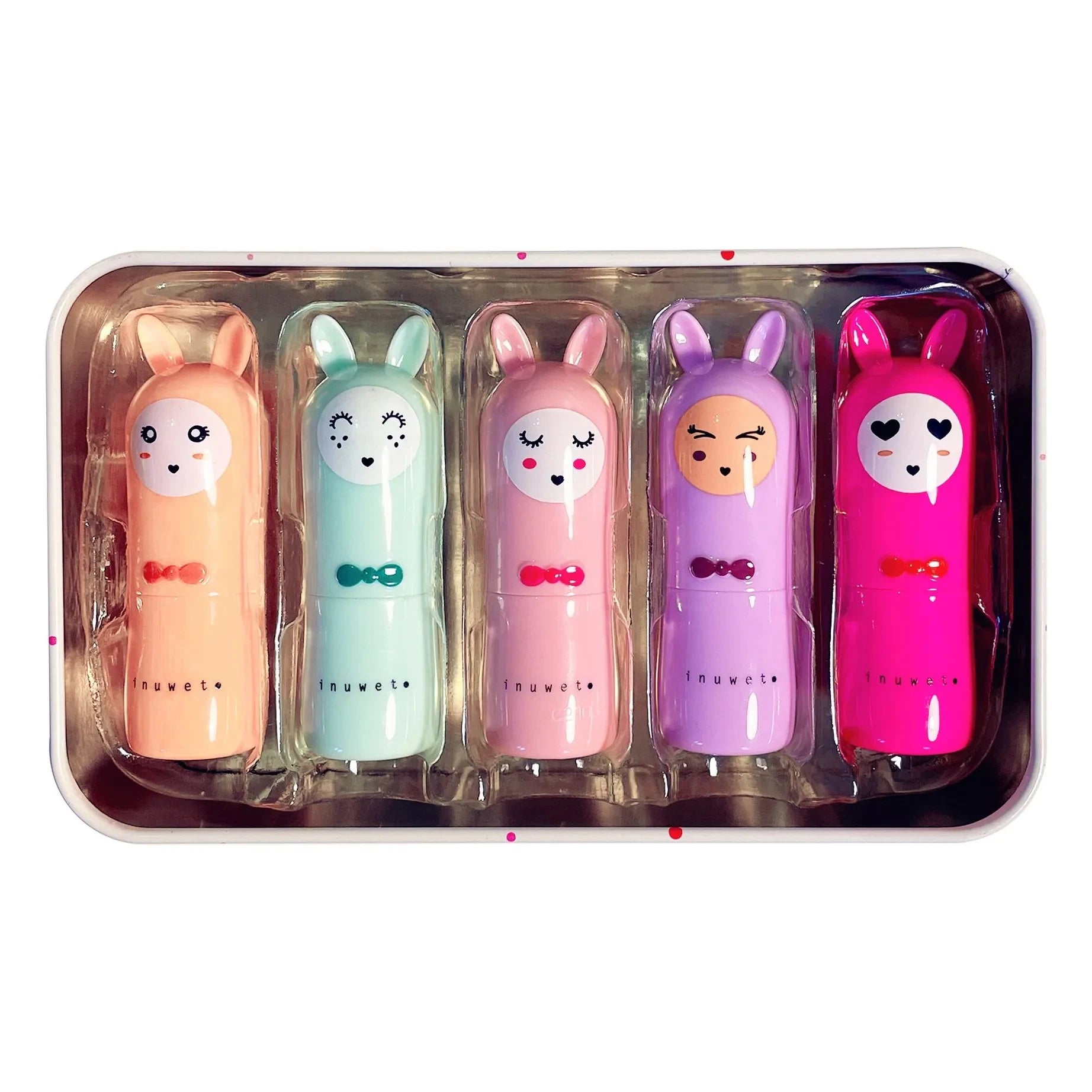 Inuwet - Metal Rainbow Deluxe Lip Balm - 5-Piece Set