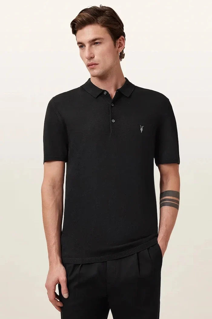 AllSaints Erkek Yün Yakalı Tişört MODE