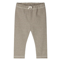 Gray Label - Striped Organic Cotton Leggings | Khaki Brown