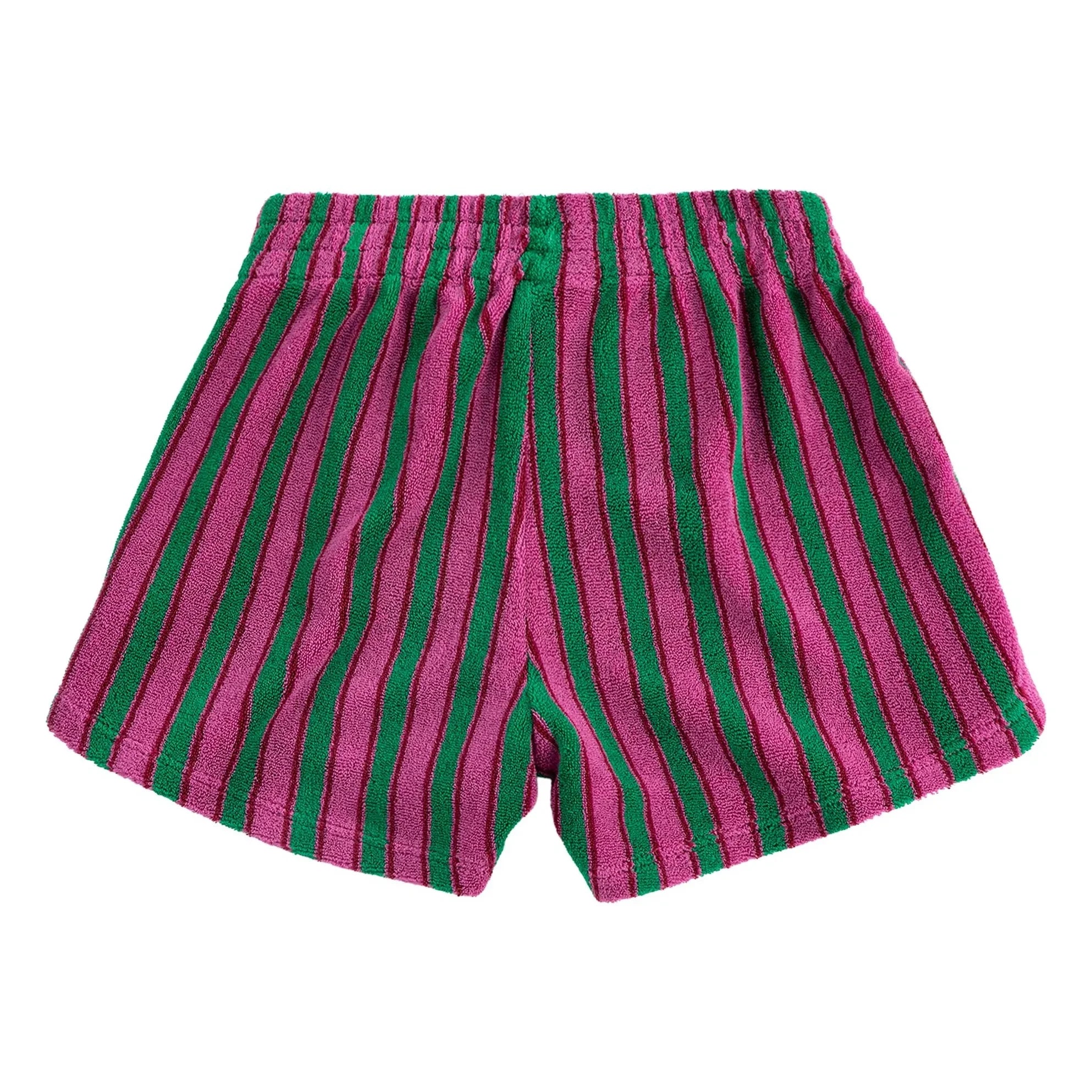 Bobo Choses - Striped Towel Shorts | Green