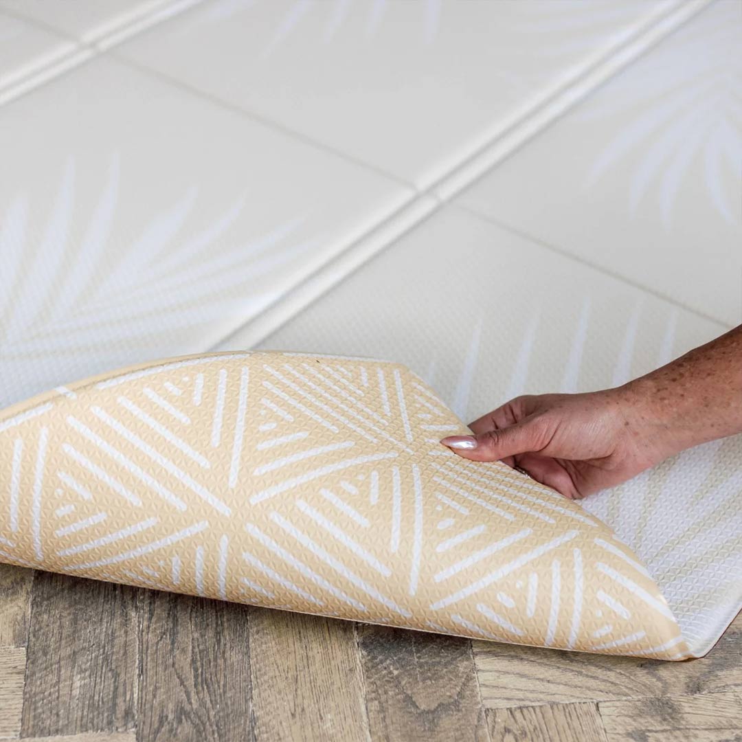 FOLDiMATS Playmat 130x190cm - Palm Scandi-Play Mats-Palm Scandi-130x190cm | Natural Baby Shower