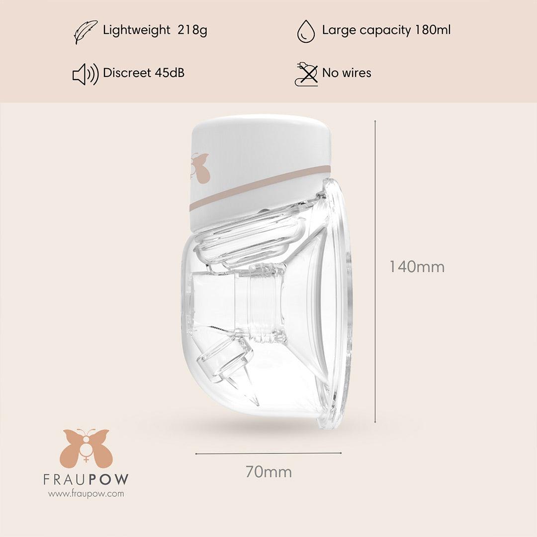 Fraupow Double Wearable Hands-Free Breast Pump - White-Breast Pumps-White- | Natural Baby Shower