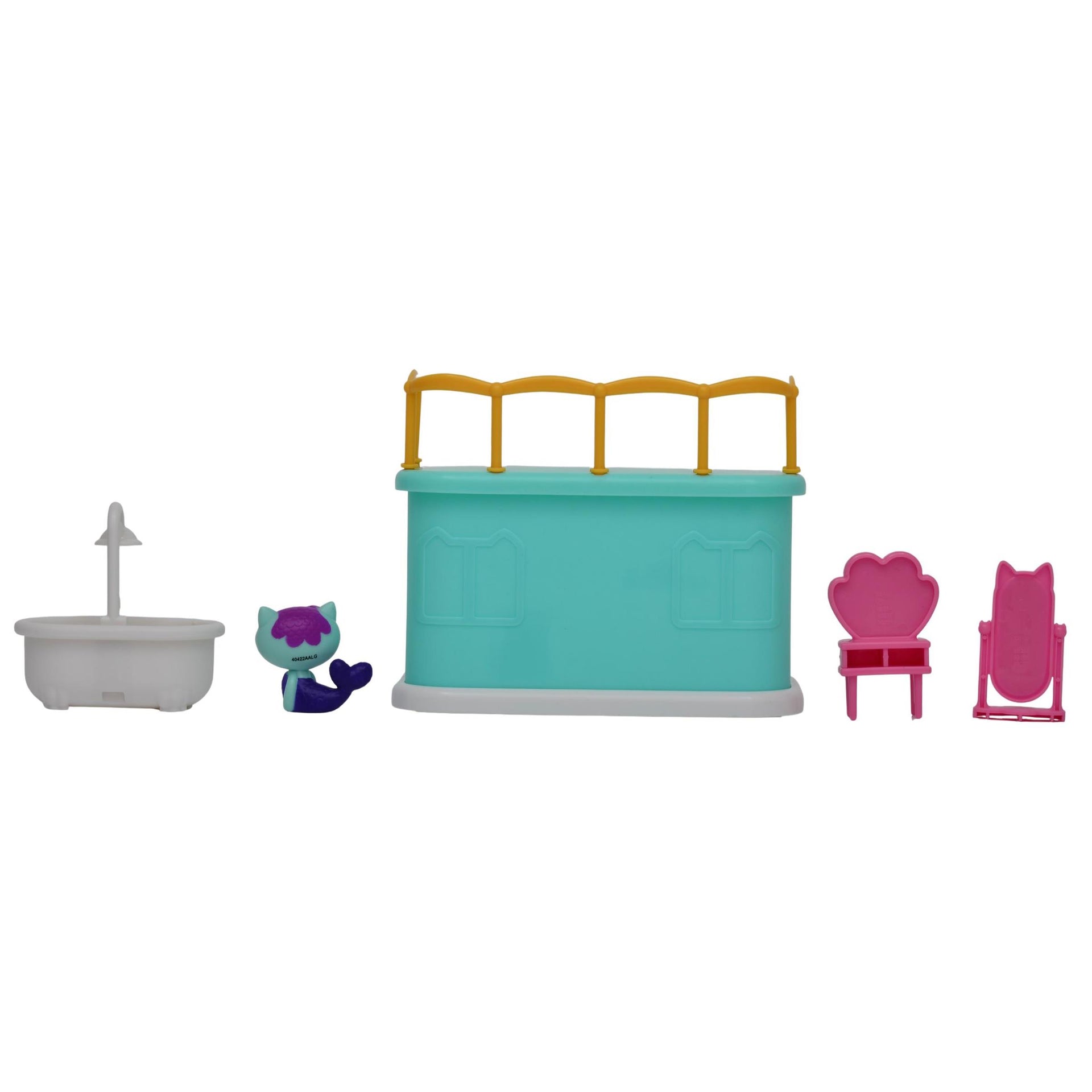 Gabbys Dollhouse - Bath Adventure Toy Set with Mercat