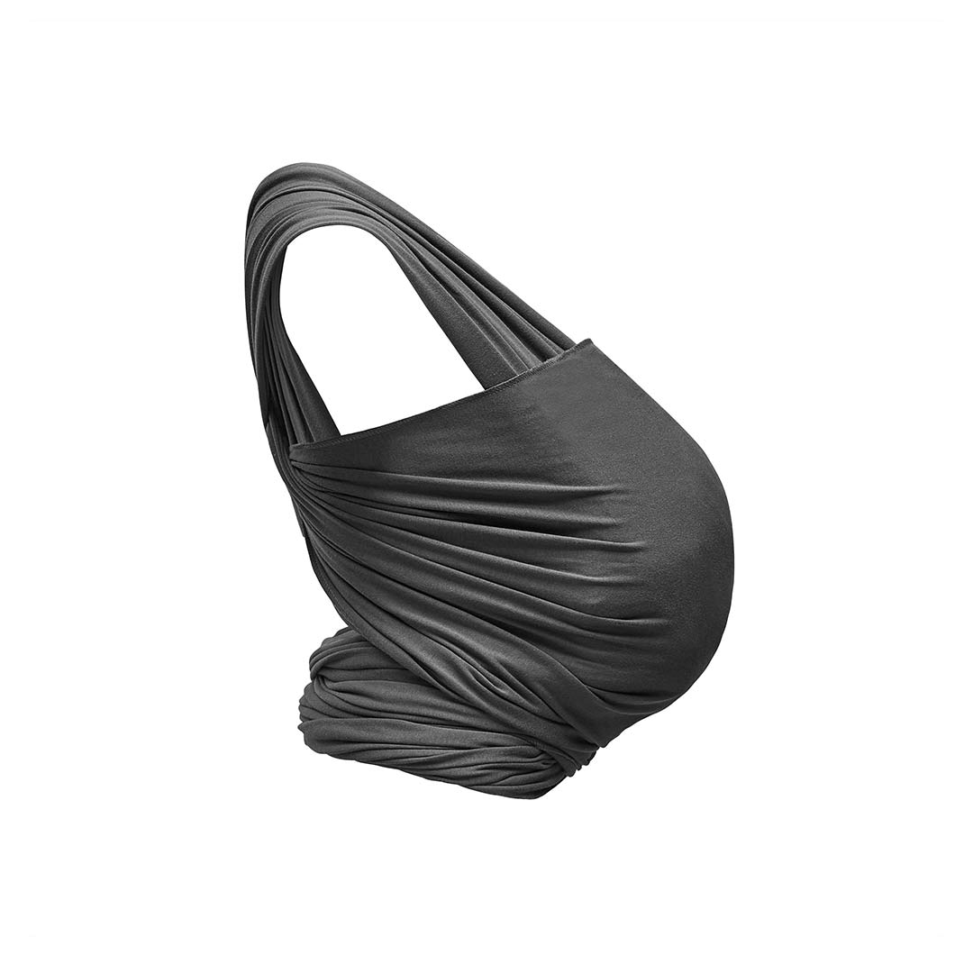 Gaia Stretchy Baby Wrap Carrier - Organic Cotton - Graphite-Baby Carriers- | Natural Baby Shower