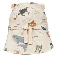 Liewood - Gorm Organic Cotton Double-Sided Baby Hat | Gray Blue
