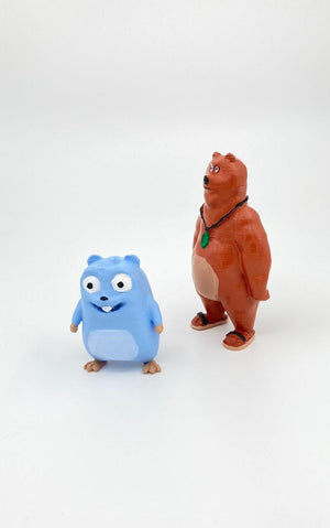 Grizzy and the Lemmings Figure Toys - Grizzy (Brown)