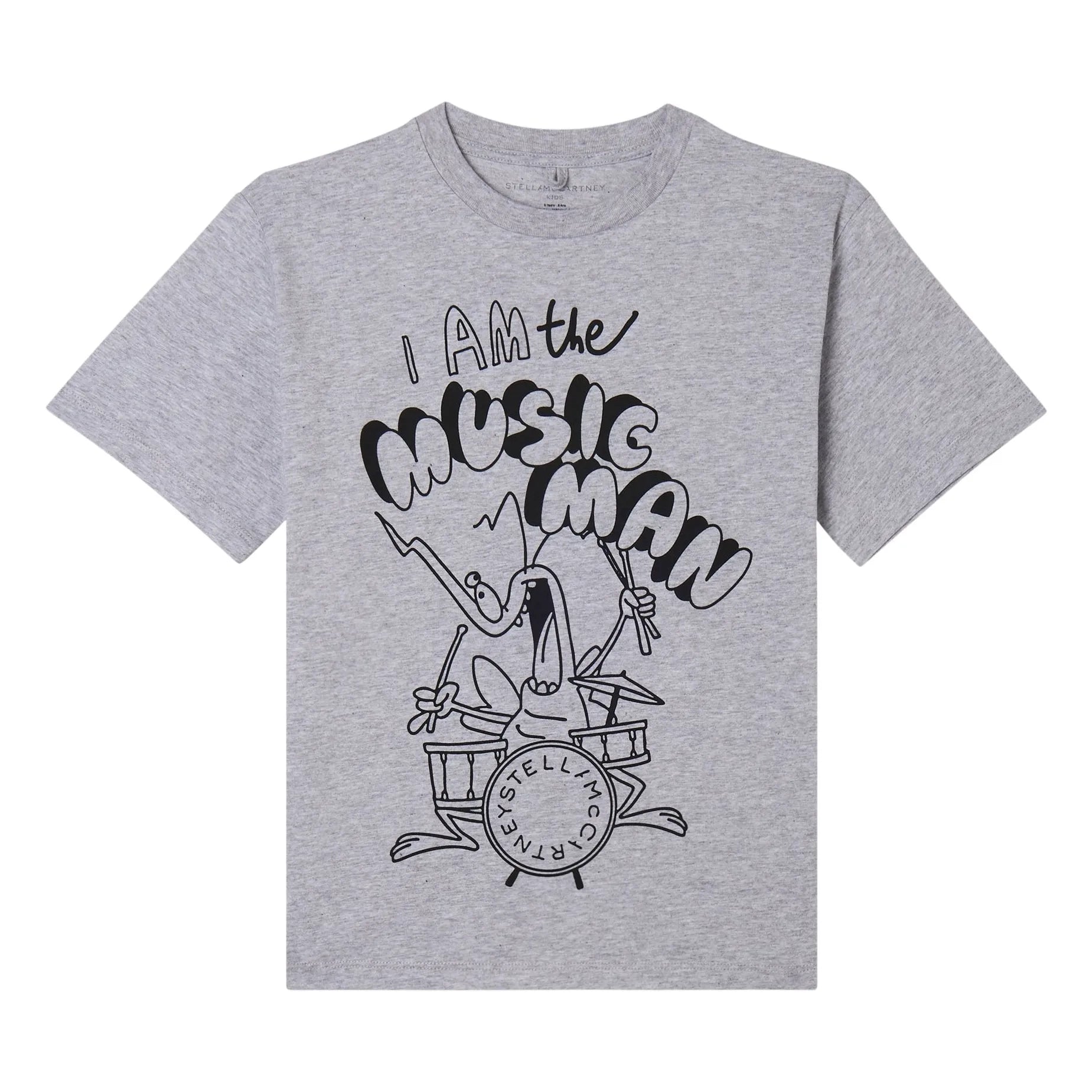 Stella McCartney Kids - I Am a Musician T-Shirt Organic Cotton | Gray