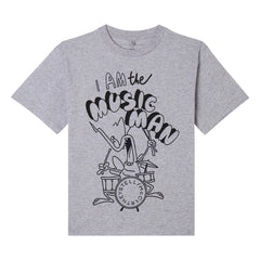 Stella McCartney Kids - I Am a Musician T-Shirt Organic Cotton | Gray