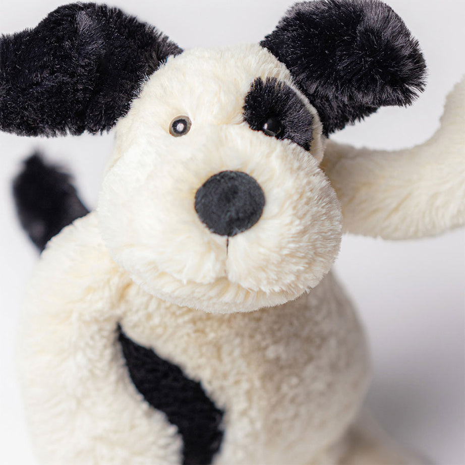 JellyCat - Shy Black & Cream Puppy Dog Plush Toy 31 cm