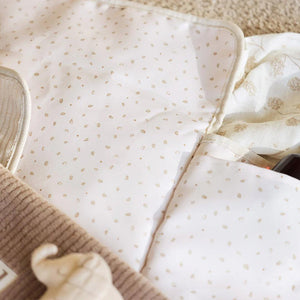 Jollein Changing Pad With Storage Pockets Cloudy Rib - Oatmeal-Changing Mats-Oatmeal- | Natural Baby Shower