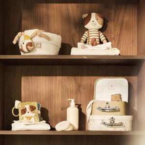 Jollein Changing Table Basket Cloudy Rib - Oatmeal-Changing Baskets-Oatmeal- | Natural Baby Shower