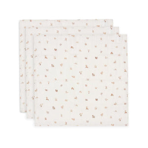 Jollein 3 Pack Muslin Cloth 70x70cm - Animal Friends-Muslin Squares-Animal Friends- | Natural Baby Shower