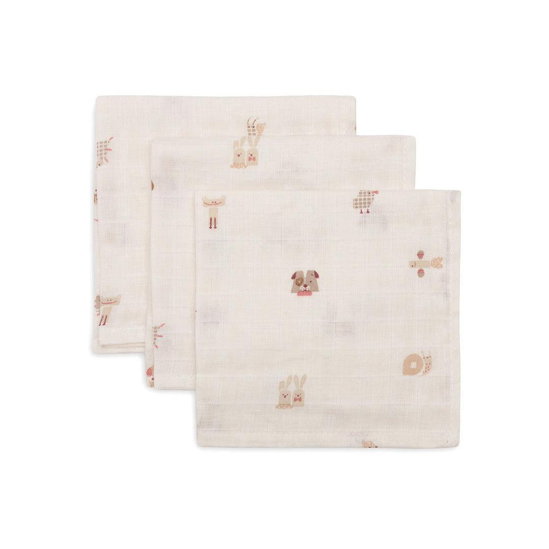 Jollein Mouth Cloth Muslin 3 Pack - Animal Friends-Muslin Squares-Animal Friends- | Natural Baby Shower