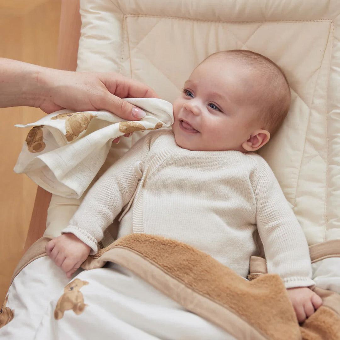 Jollein Mouth Muslin Cloth - Teddy-Muslin Squares-Teddy-31x31cm | Natural Baby Shower