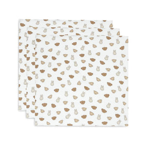 Jollein 3 Pack Small Muslin Cloth 70x70cm - Miffy And Friends-Muslin Squares-Miffy And Friends- | Natural Baby Shower