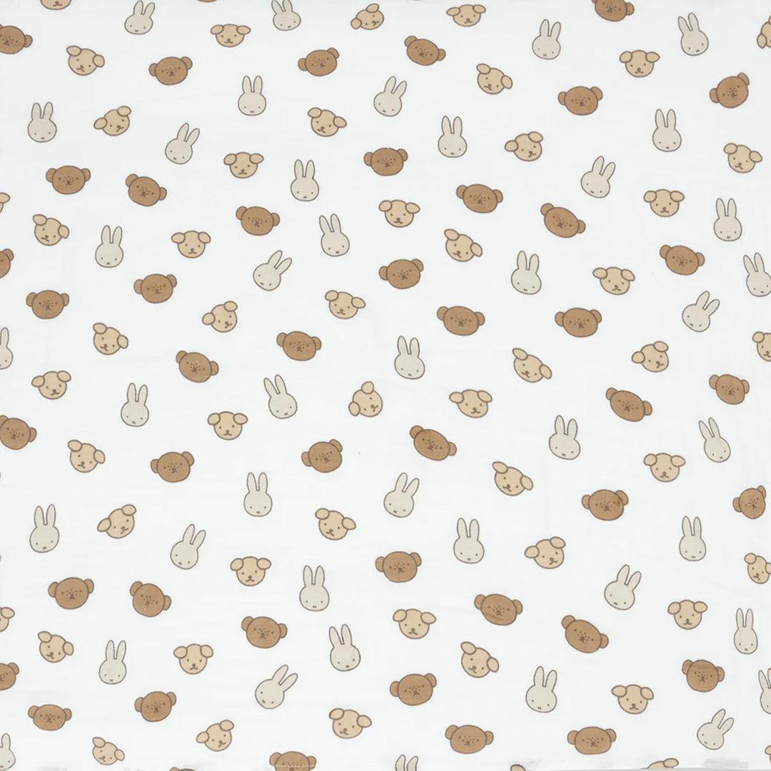 Jollein 3 Pack Small Muslin Cloth 70x70cm - Miffy And Friends-Muslin Squares-Miffy And Friends- | Natural Baby Shower