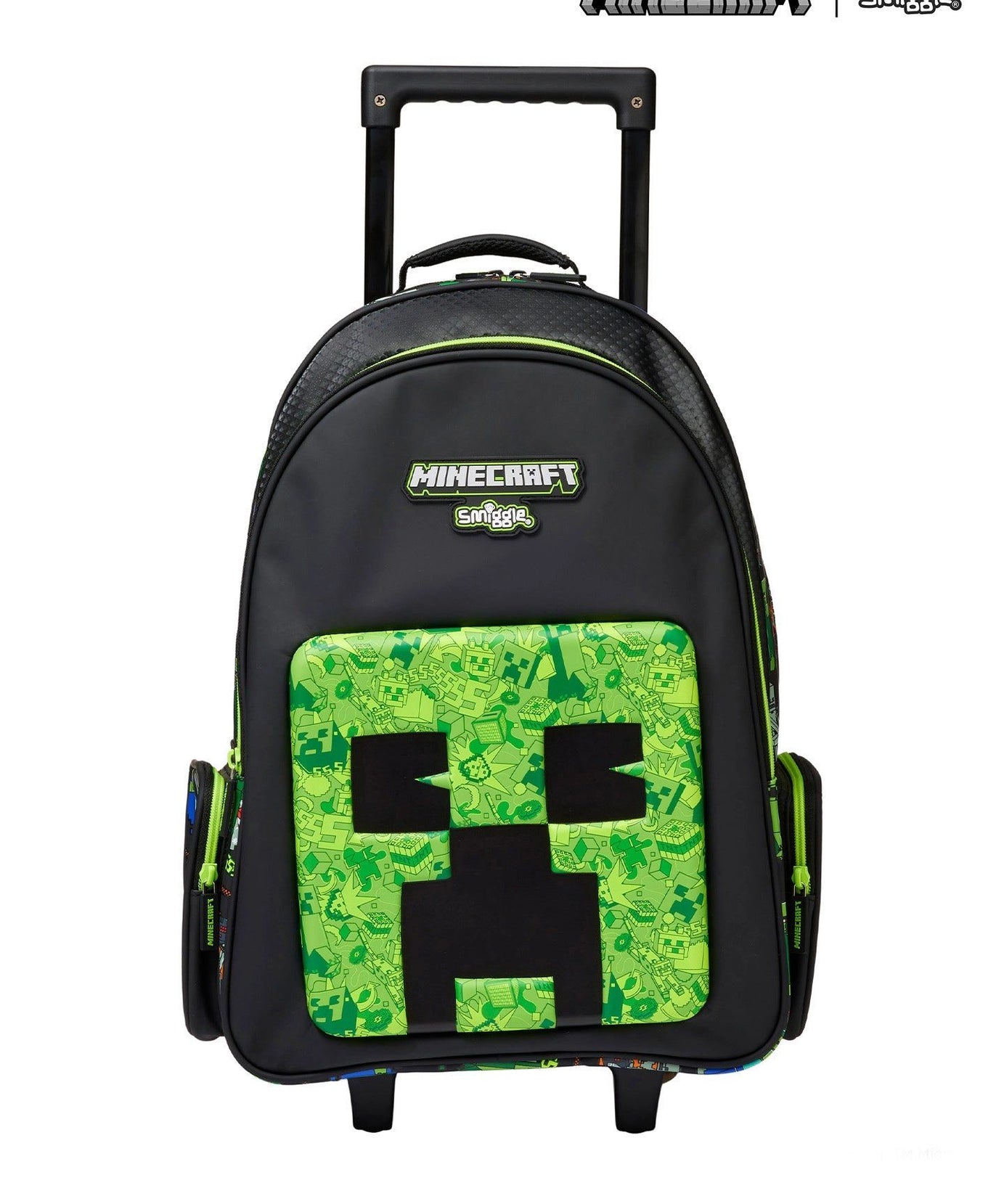 Smiggle - Minecraft Çekçekli Işıklı Tekerlekli Çanta-Dinossi