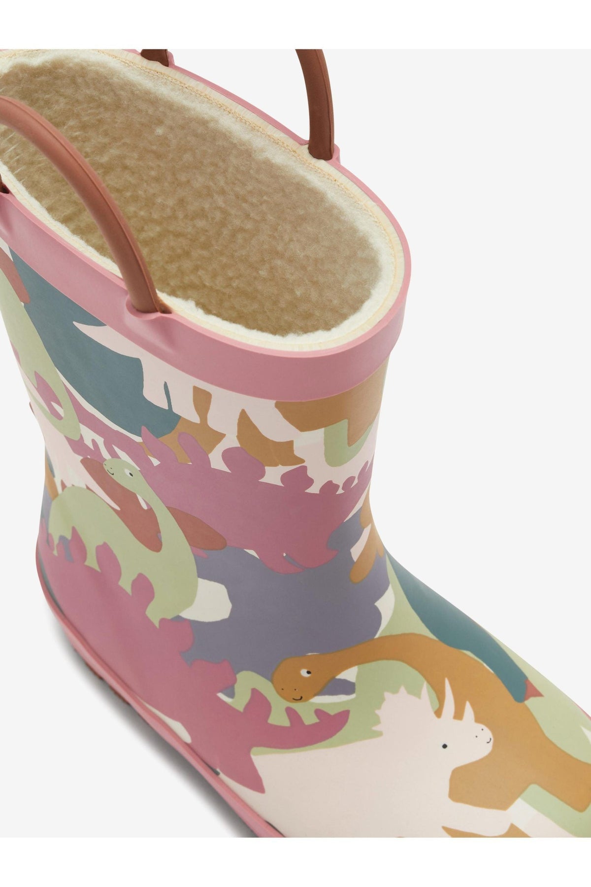 KidyLove - Dinosaur Patterned Children's Winter and Rain Boots with Handles - 29 