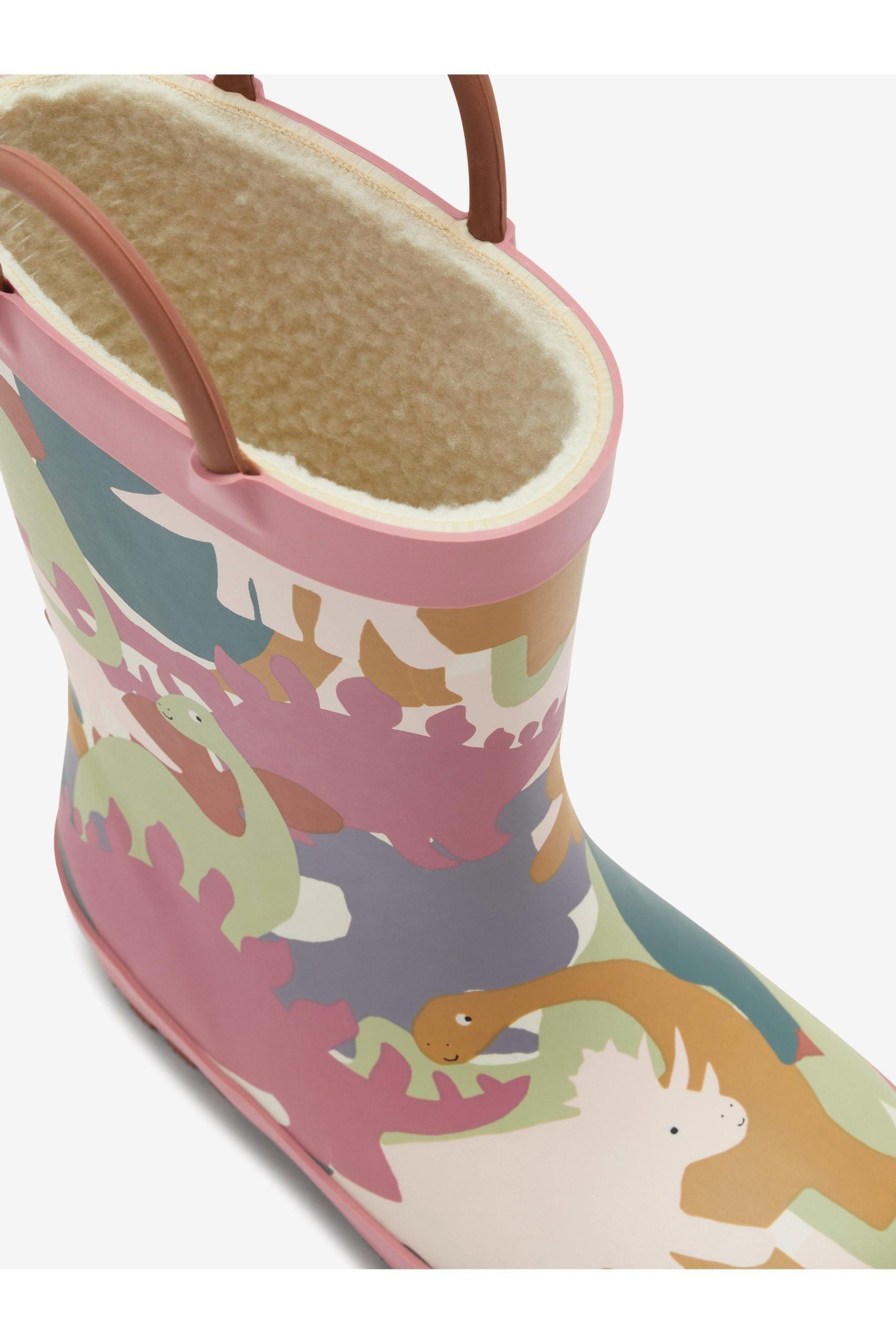 KidyLove - Dinosaur Patterned Children's Winter and Rain Boots with Handles - 30.5 