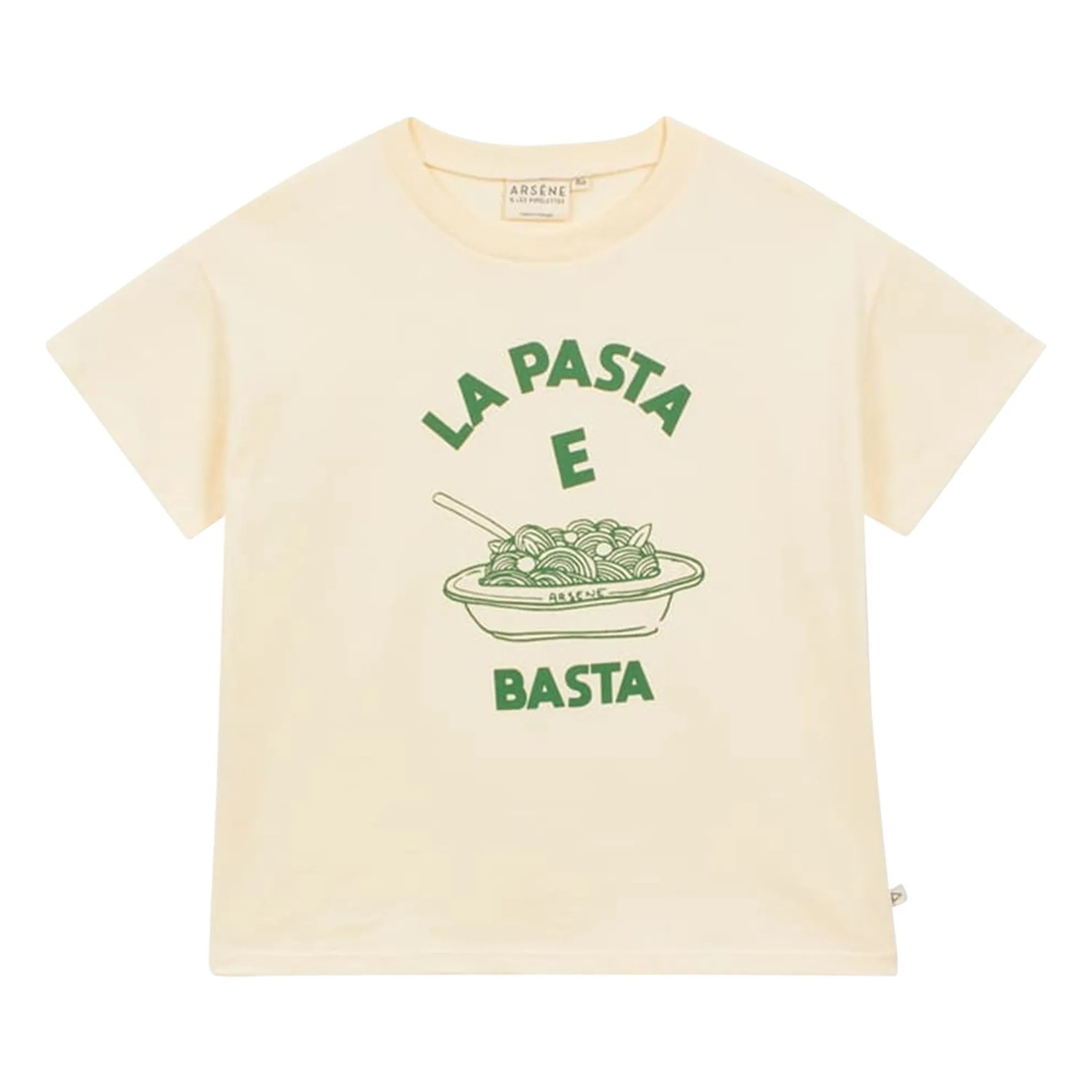 Arsène et Les Pipelettes - La Pasta E Basta Organic Cotton T-Shirt | Ecru
