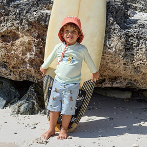 Lassig Board Shorts - Sky Blue - Crocodile-Shorts-Sky Blue-7-12m | Natural Baby Shower