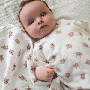 Lassig Playsuit GOTS - Cat Nature - Beige-Bodysuits-Cat Nature - Beige-3-6m | Natural Baby Shower