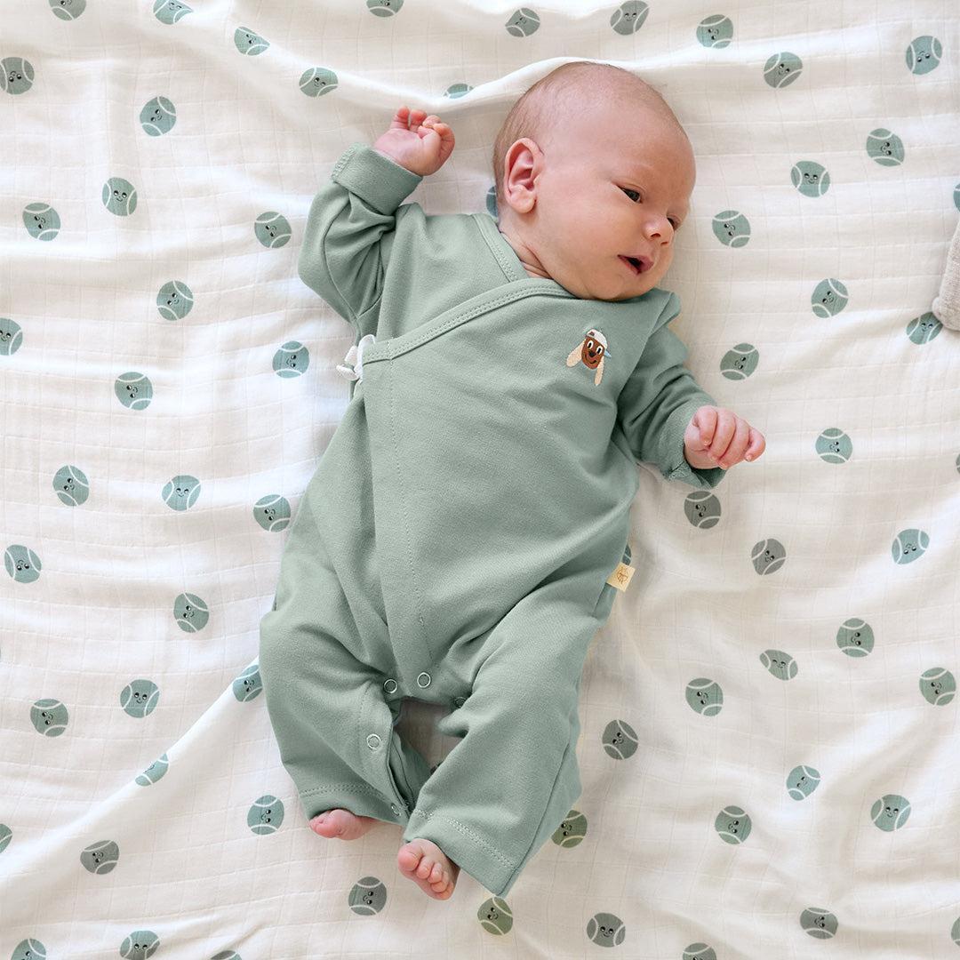 Lassig Romper GOTS - Granite Green-Rompers-Granite Green-0-2m | Natural Baby Shower