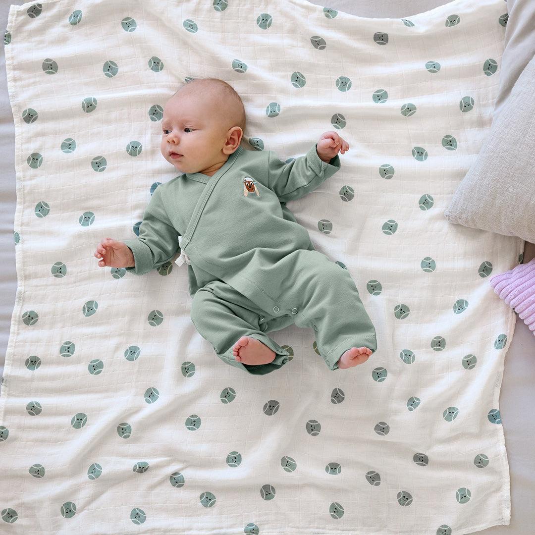Lassig Romper GOTS - Granite Green-Rompers-Granite Green-0-2m | Natural Baby Shower