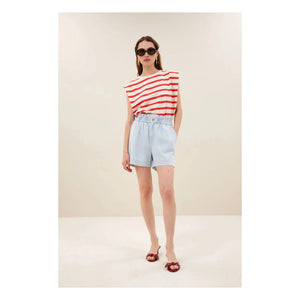 By Bar - Leon Cotton Shorts | Denim Blue