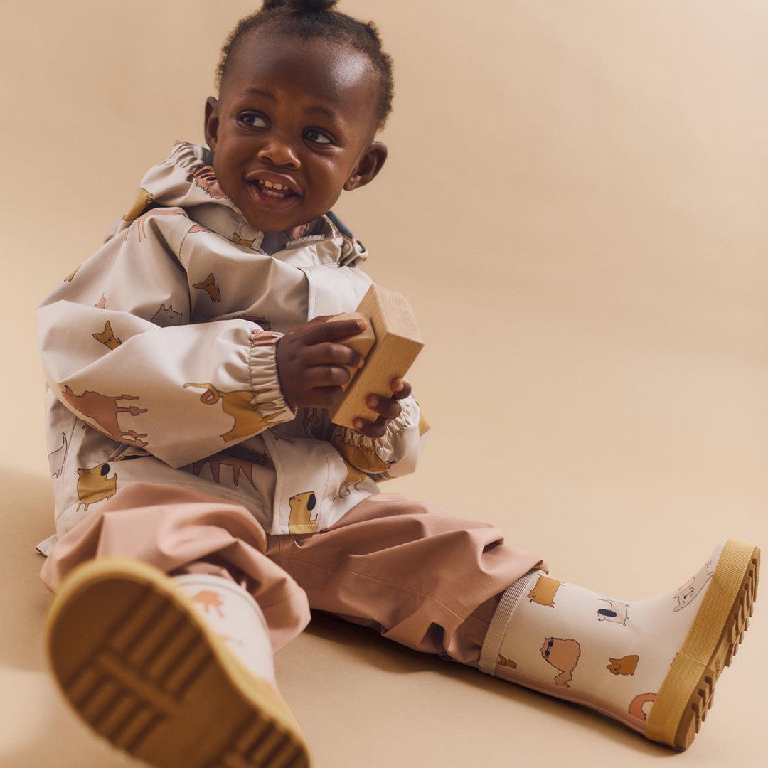 Liewood Manu Rainwear Set - Cats & Dogs Sandy-Rainsuits + Sets-Cats & Dogs Sandy-104 | Natural Baby Shower