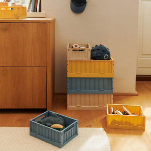 Liewood Weston Storage Box M 2-pack - Lemon Yellow-Storage Baskets-Lemon Yellow- | Natural Baby Shower