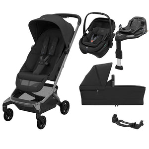 Maxi-Cosi Fame Cabin Stroller Zero G Travel System-Travel Systems-Onyx Black-Without Bumper Bar | Natural Baby Shower