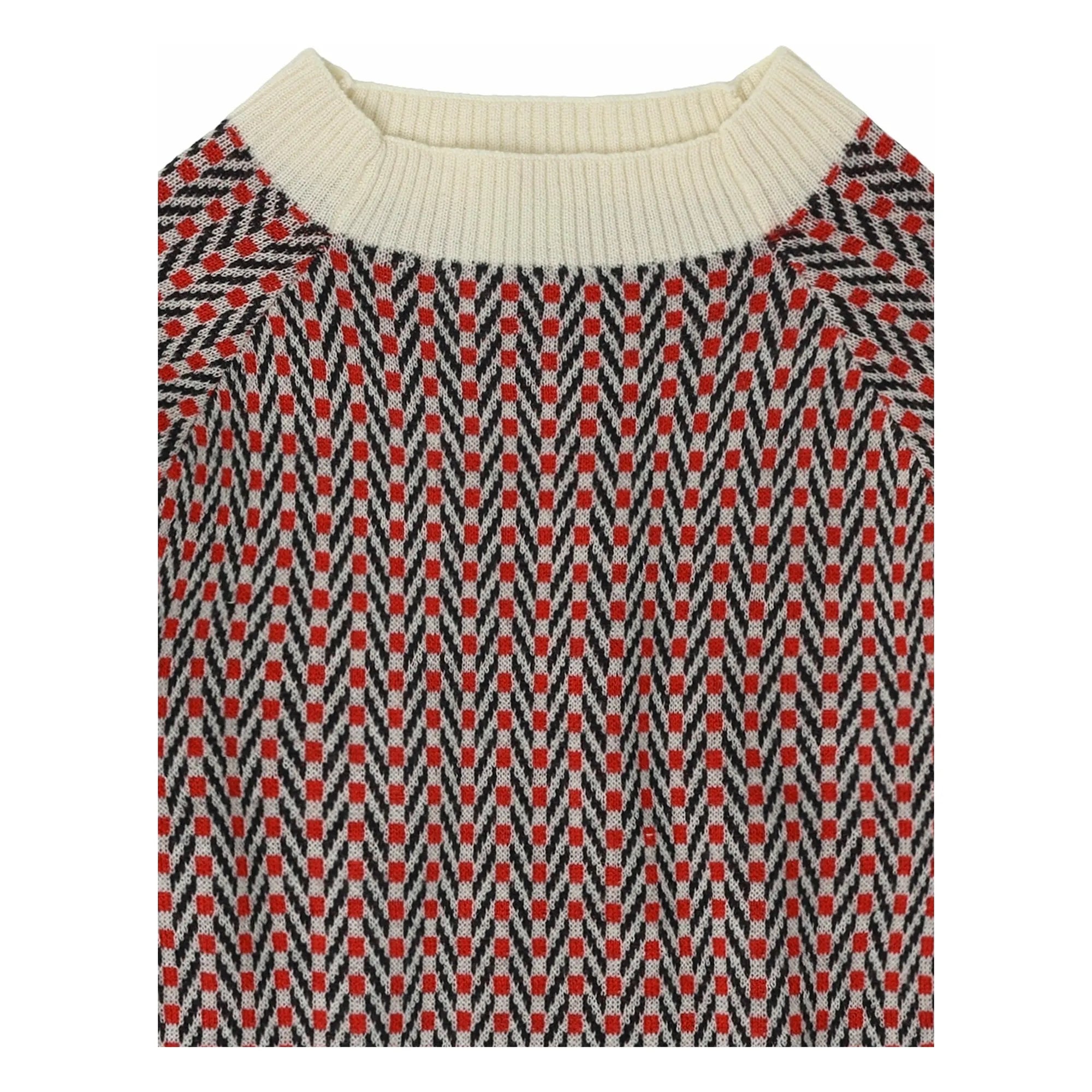 FUB - Merino Wool Herringbone Sweater | Off-White