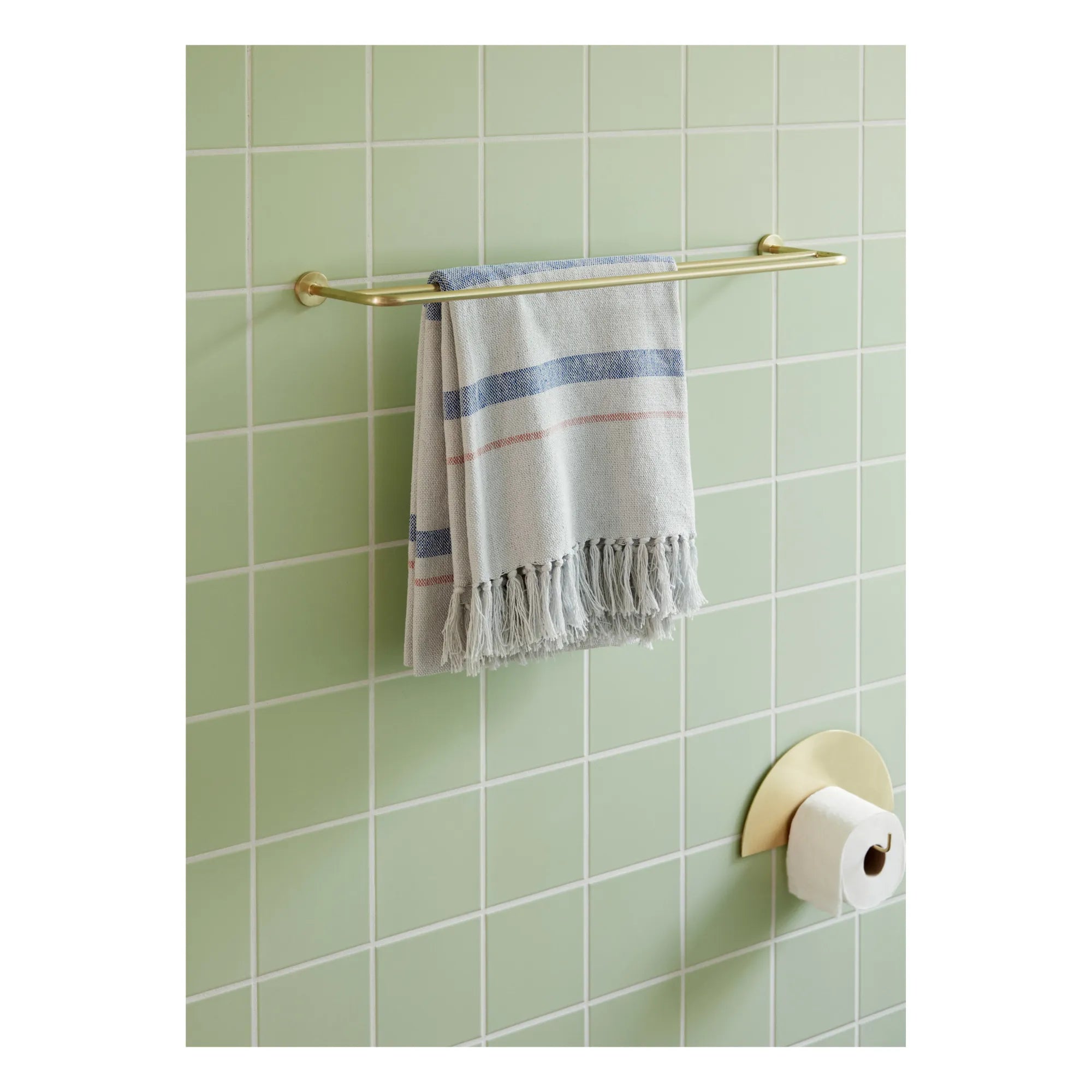 Hübsch - Metal Towel Rack | Brass