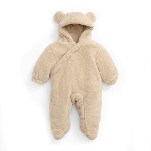 MORI Soft Borg Pramsuit - Taupe-Pramsuits-Taupe-0-3m | Natural Baby Shower