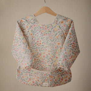 Mushie Long Sleeve Bib - Pastel Blooms-Bibs-Pastel Blooms-6-24 months (one size) | Natural Baby Shower