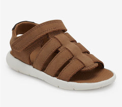 Next - Kids Lightweight Genuine Leather Fisherman Brown Sandals - 28