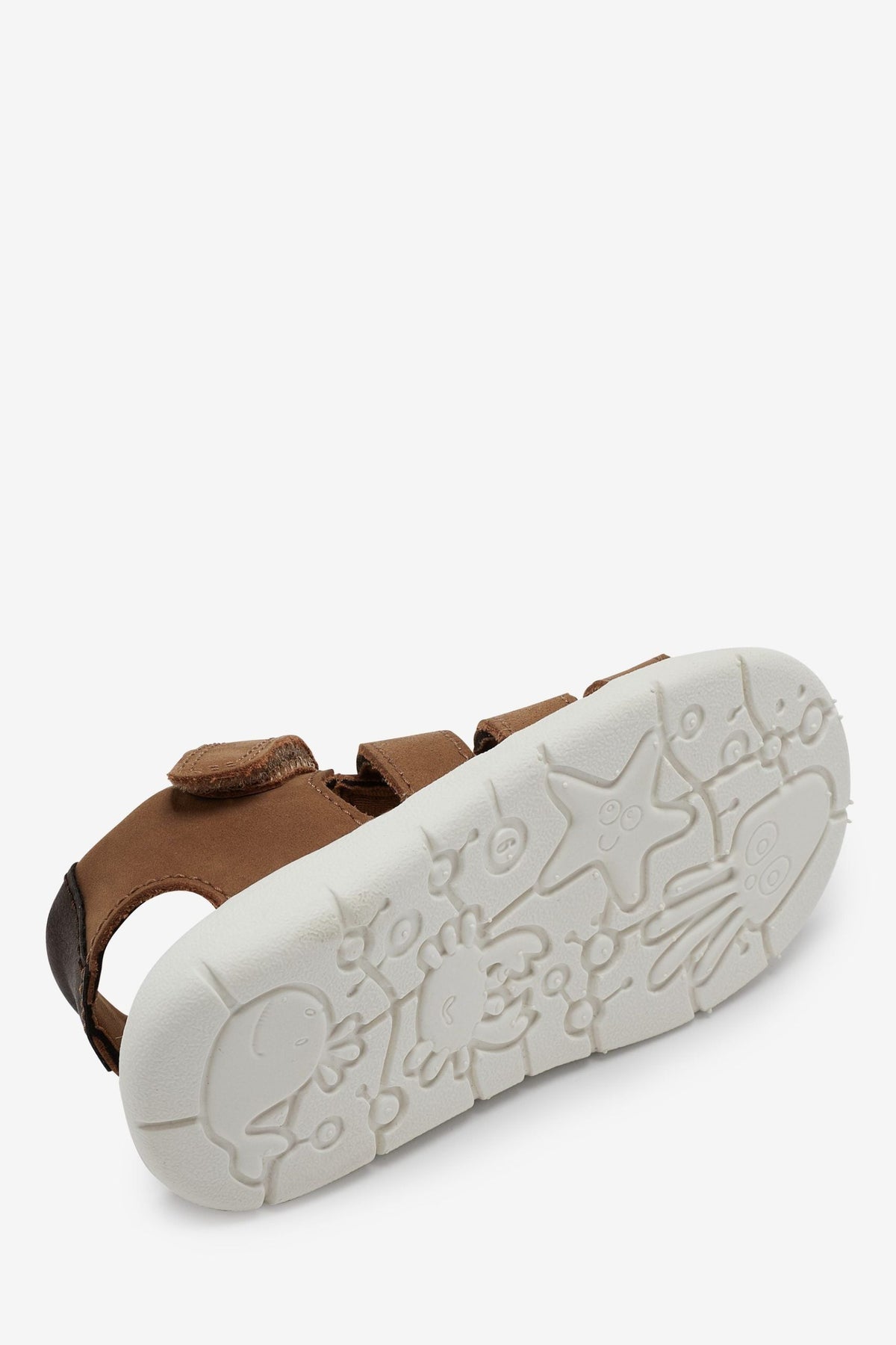 Next - Kids Lightweight Genuine Leather Fisherman Brown Sandals - 28