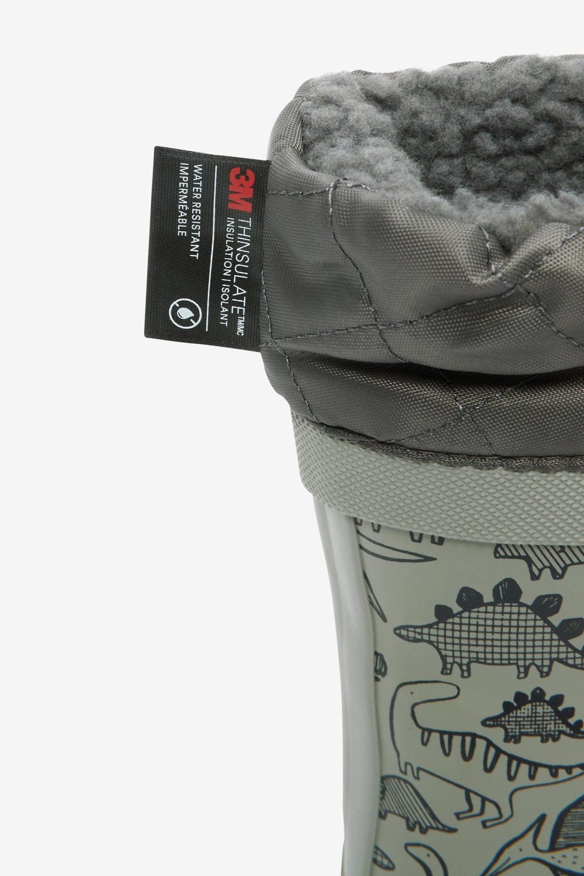 Next - Boy Gray Fur Dinosaur Winter Boots - 30.5 