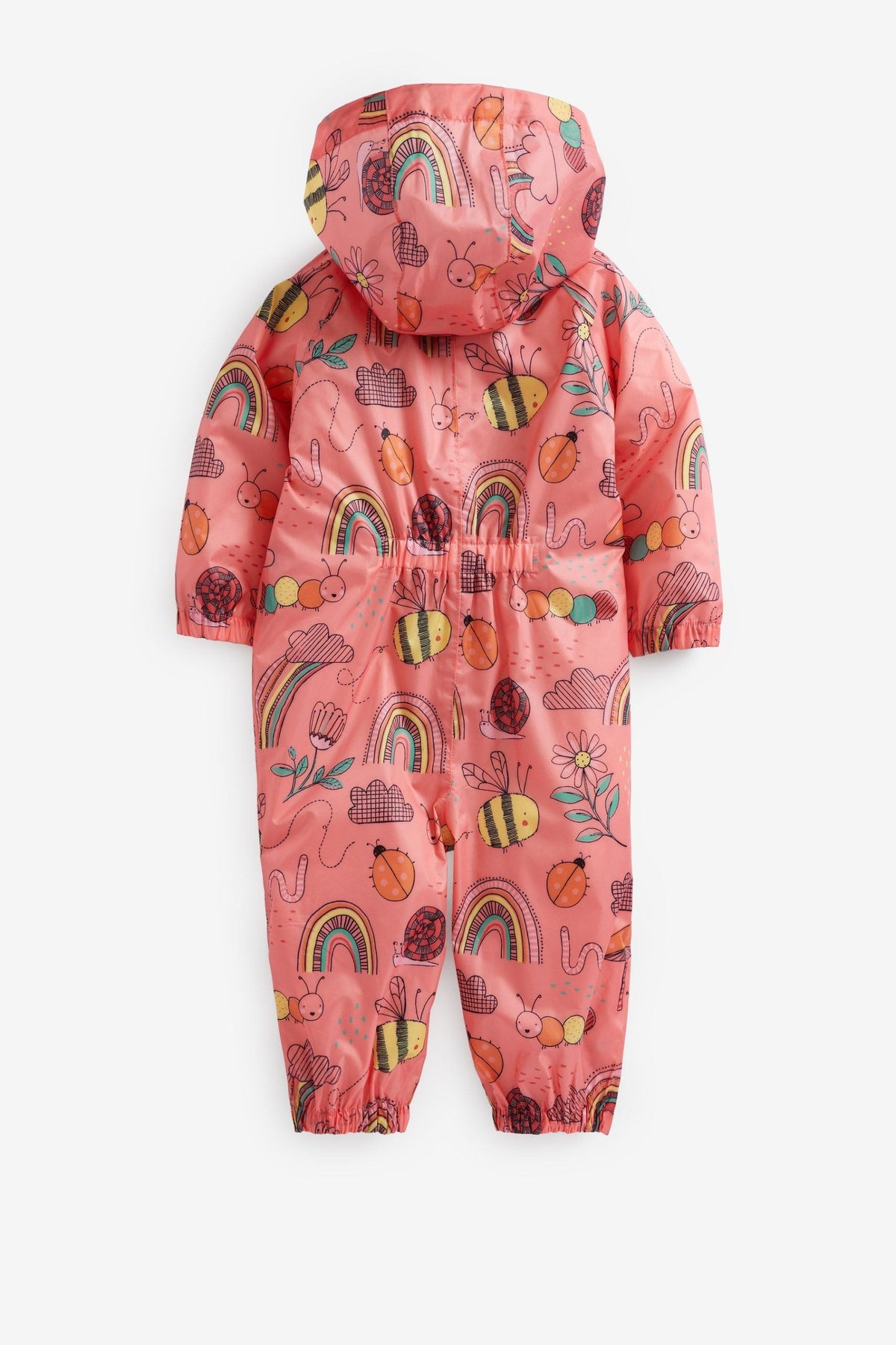Next - Coral Pink Character Printed Child Raincoat - 2-3 Years 