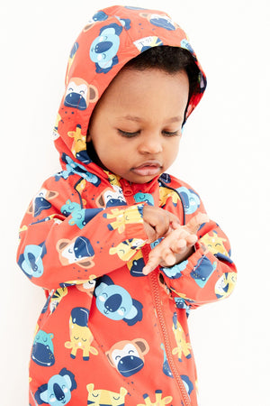 Next - Polar Lined Animal Patterned Children's Raincoat - 2-3 Years 