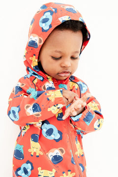 Next - Polar Lined Animal Patterned Children's Raincoat - 3-4 Years 