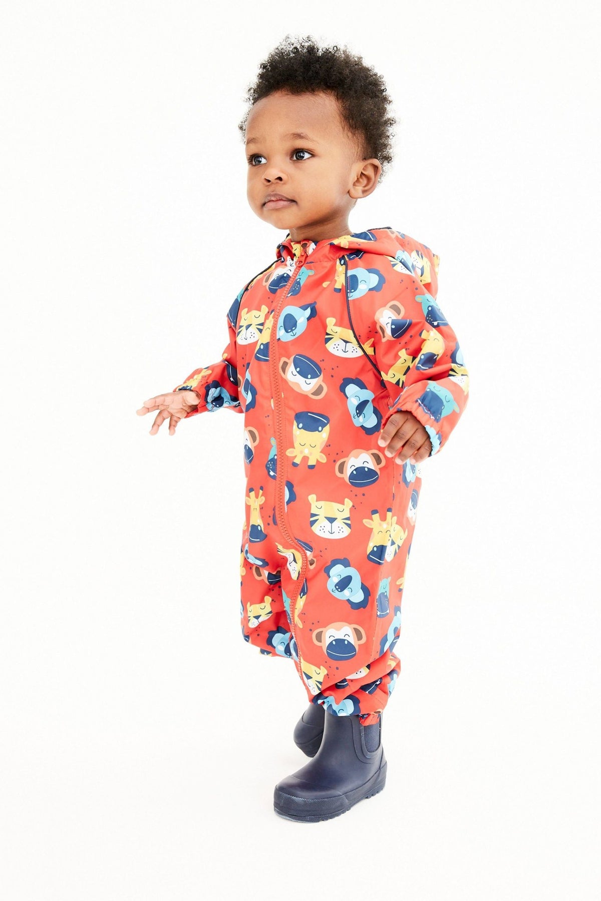 Next - Polar Lined Animal Patterned Children's Raincoat - 6-7 Years 